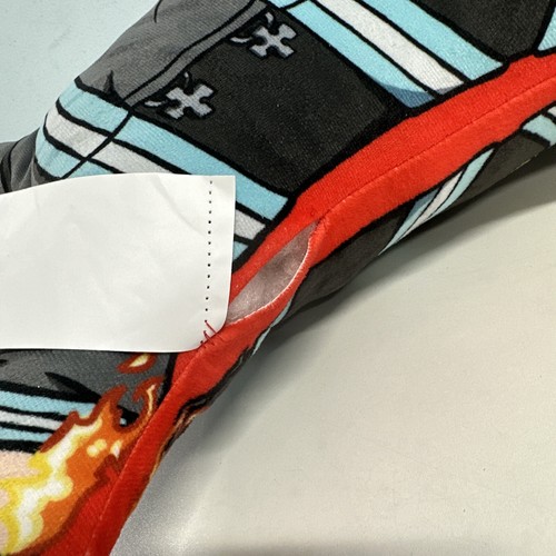 Fire Force Shaped Pillow NEW Shinra K 20x12" (Seam unsewn by material tag) See p - Picture 7 of 12
