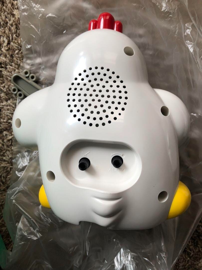 Vintage Citizen Rock and Roll Chicken Alarm Clock Japan Rhythm NOS w