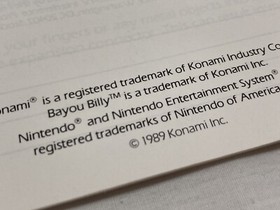 1989 NINTENDO NES The Adventures Of Bayou Billy Instruction Booklet Manual ONLY