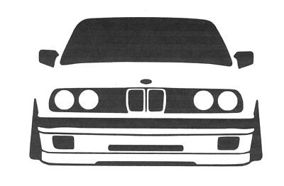 E30 silhouette, 14x9cm, car sticker (sticker) tuning, racing, 1x