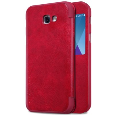 Nillkin Wallet Case Qin Series Etui Window Rot für Samsung Galaxy A5 A520 (2017)
