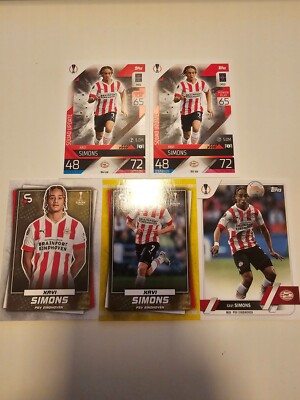 5x 2022-23 TOPPS UEFA Champions League Xavi Simons PSV Eindhoven