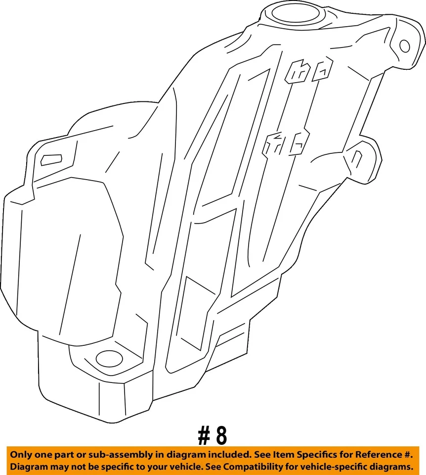 Used Washer Fluid Reservoir fits: 2016 Buick Lacrosse Grade A - Image 4 of 4
