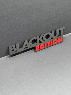 BLACKOUT Black Edition Emblem Car Badges Badass 3D Sticker Decal Multicolor