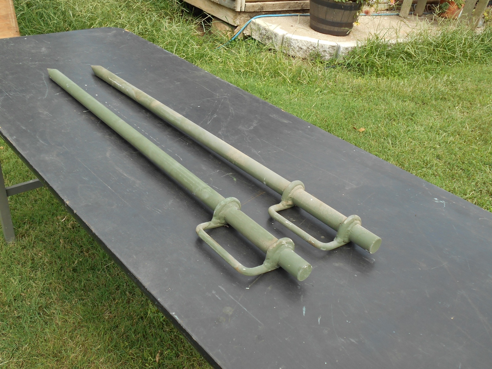 TWO.....MILITARY SURPLUS TENT STAKE ANCHOR PIN CANOPY SUPPORT TIE DOWN 42"' ARMY eBay