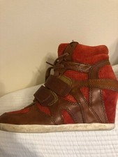 Women's Fashion Trainers, ASH, Hidden Wedge, Orange, Leather, UK4