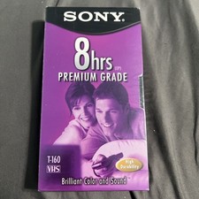 NEW Sealed Sony Blank VHS Video Tapes 8 hrs Standard Grade T-160 VL/WA