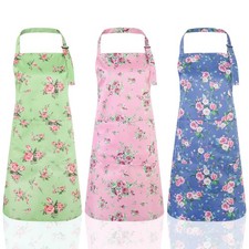 2 Pack Floral Apron for Women with Pockets, Adjustable Kitchen Chef Apron for...