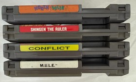 Nintendo NES Games Lot - North and South, M.U.L.E, Conflict, Shingen - Working