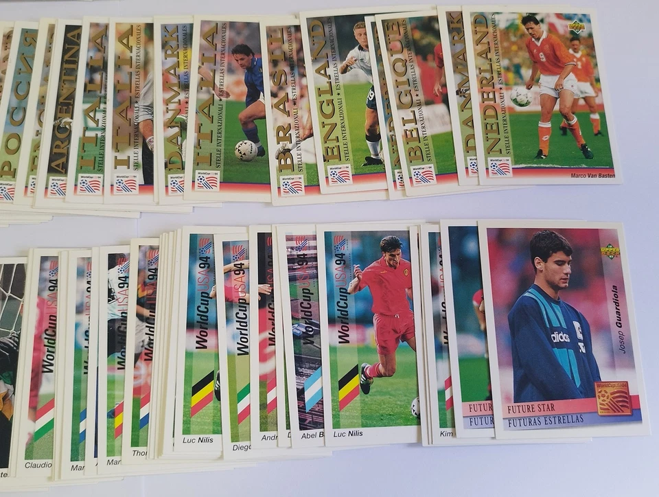 USA 94 Preview Upper Deck Lotto 184 Cards Diverse Baggio Van Basten Maldini - Immagine 3 di 4