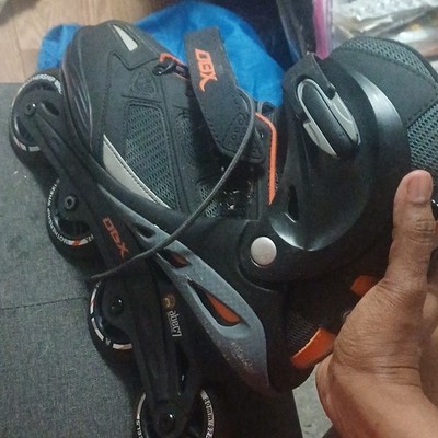 DBX Men's Inline Skates Black/Orange Size US 11 EUR 45 Comfortable Fit