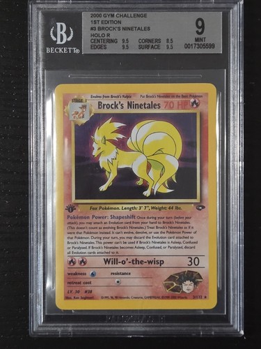 Brock's Ninetales (1st Edition) graded BGS 9 for sale on eBay