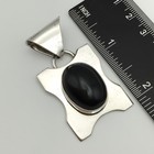20.4g Vintage Sterling Silver TAXCO Black Onyx Pendant Marked Mexico 925 #32 — photo 1