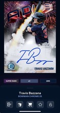 DIGITAL TOPPS BUNT Travis Bazzana BOWMAN CHROME SUPER RARE ADIOS SIGNATURE Read