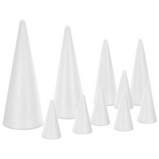 Reusable White Foam Cones for Crafts Lightweight DIY Foam Tree Shapes