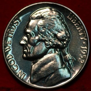 Uncirculated Proof 1952 Philadelphia Mint Jefferson Nickel Not Silver