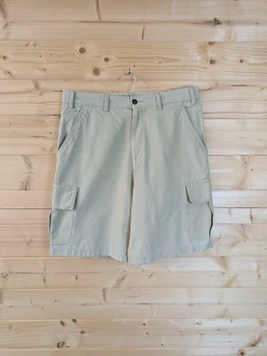 Fila Vintage W34 Canvas Cargo Beige Y2K Skate Street Shorts Men - Image 1 of 4