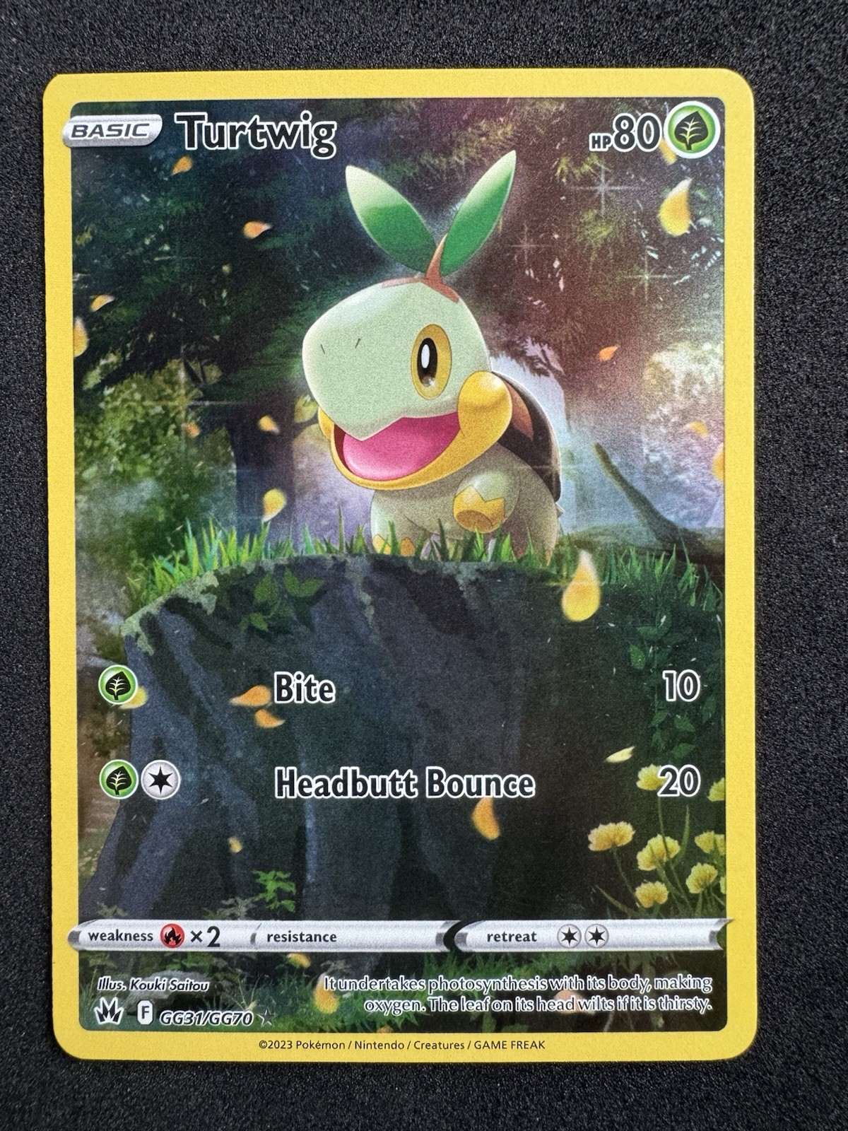 Turtwig GG31/GG70 SWSH: Crown Zenith: Galarian Gallery Holo Full Art NM