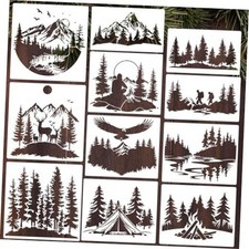 Tree Stencils for Painting Forest Animal Stencils for Wood Burning  Mountain