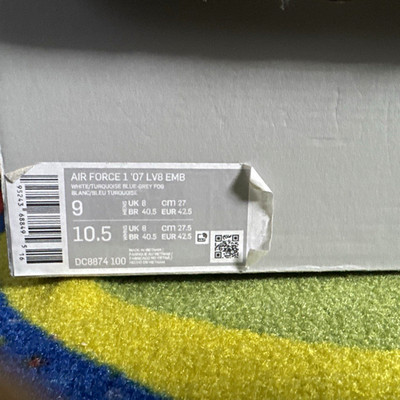 Nike Air Force 1 '07 LV8 EMB NBA 75th Anniversary Spurs DC8874-100 Leather