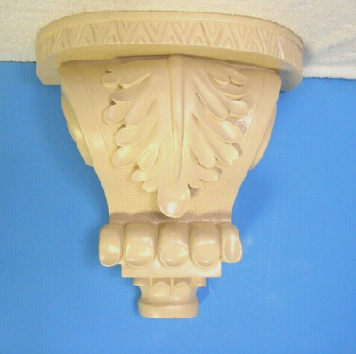 Vtg wall sconce hanging shelf resin leaves display large 12'' tall 12'' x 6''