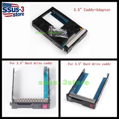 3.5'' 2.5'' SAS SATA HDD Tray Caddy Adapter For HP DL360e DL380e ML350p DL385 G8 9