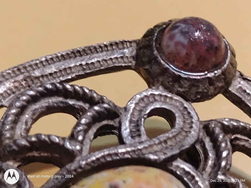 celtic  design Round multi colored Rhinestone  Br… - image 4