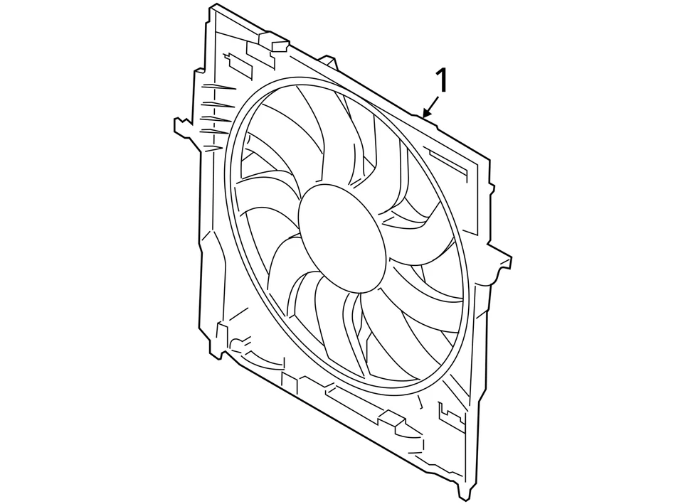 Radiator Fan Motor Fan Assembly Radiator 850 Watt Fits 12-19 BMW 640i 2650950 Foto 4 de 4