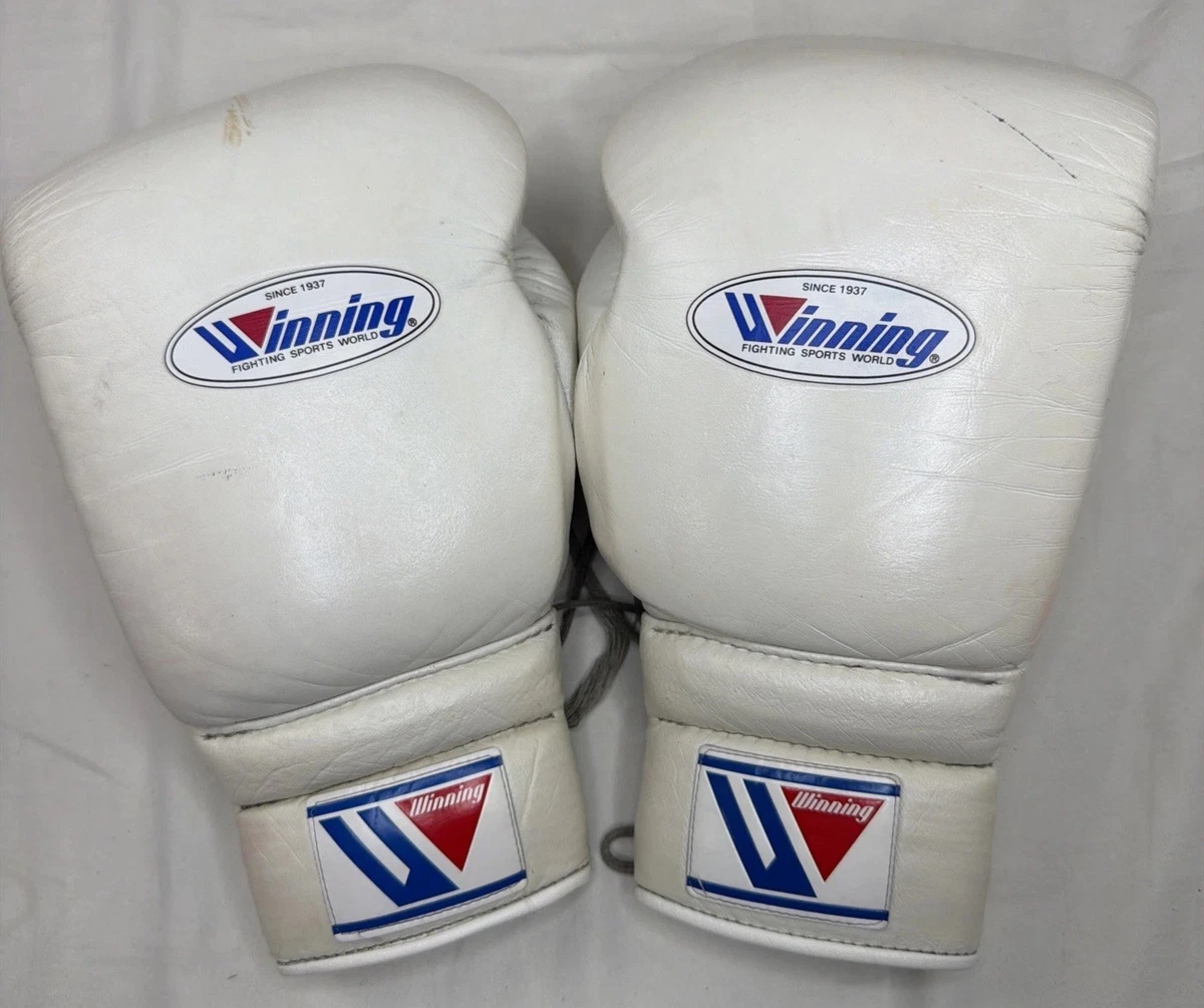 Winning White 16 oz. Weight Boxing Gloves for sale | eBay