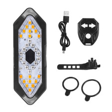 Bicycle Remote Tail Light USB Rechargable Turn Signal Warning Lamp With Horn C