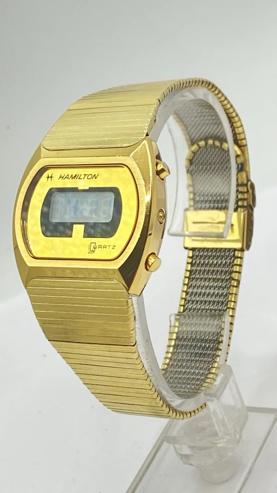 Reloj Hamilton Vintage Cuarzo LCD Galvanizado 14K 880002-4 Foto 2 de 4