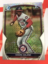 2023 Bowman Chrome #BCP-169 Edwin Solano Prospects Mojo Refractor Washington