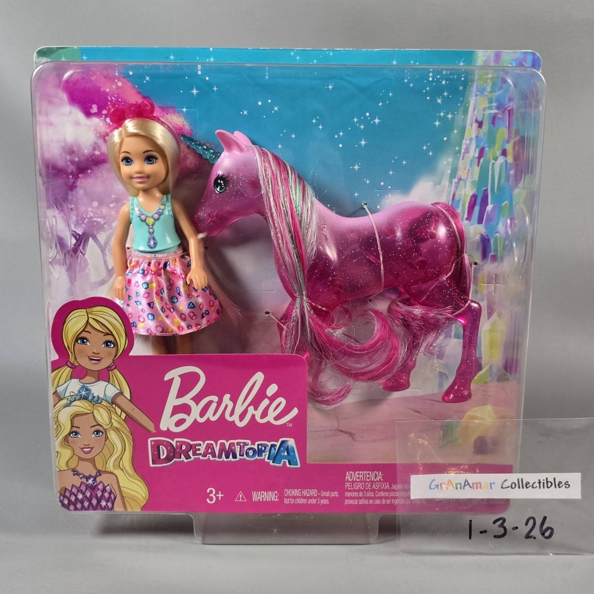 Barbie Dreamtopia CHELSEA Doll and Pink Glitter Unicorn FPL82