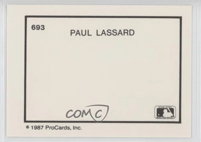 1987 ProCards Minor League Paul Lassard #693 - Image 2 of 2