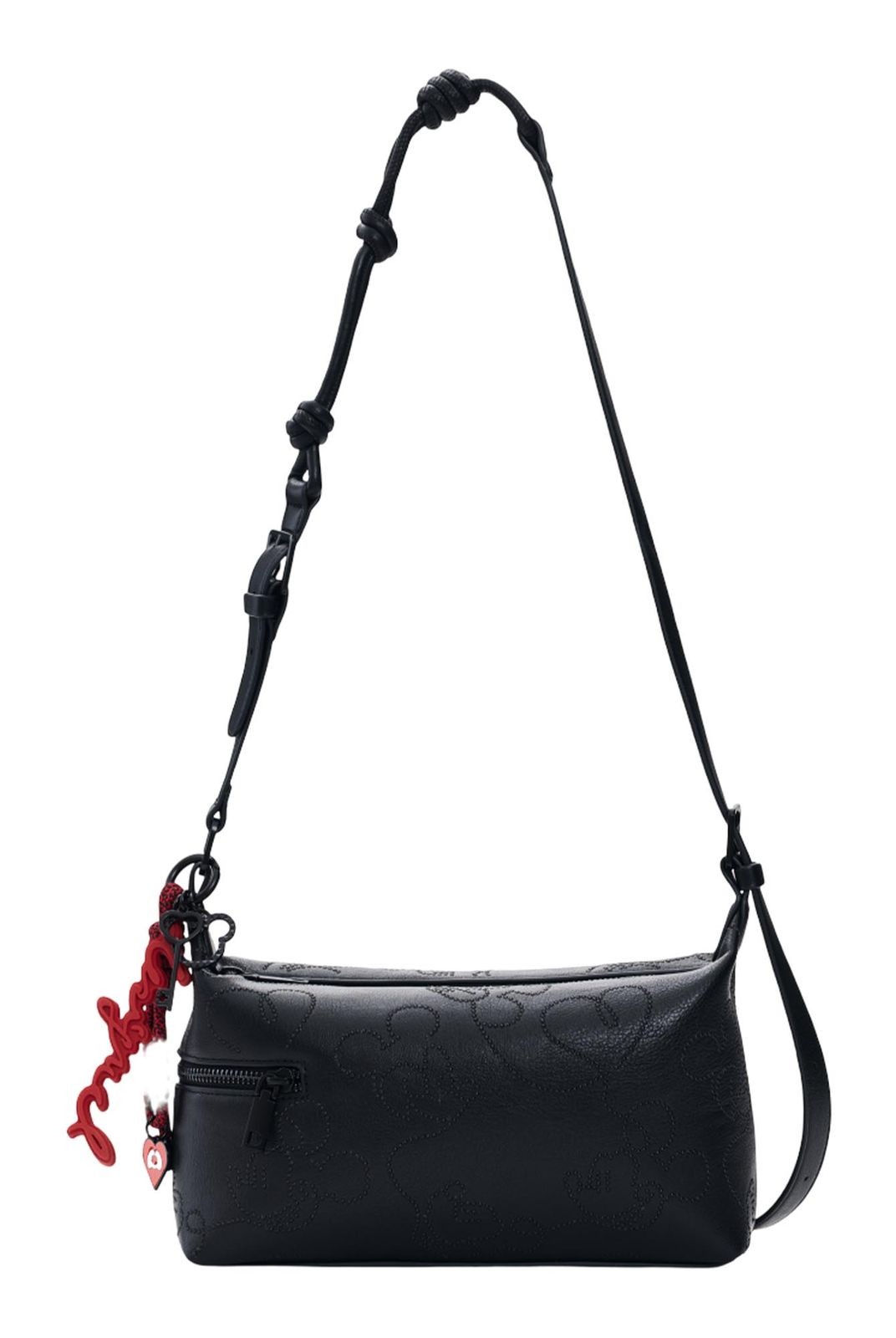 Desigual Women's Black Shoulder Bag Mickey Lines Huntington - Image 2