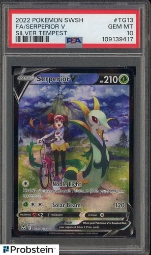 2022 Pokemon SWSH Silver Tempest #TG13 FA Serperior V PSA 10 GEM MINT