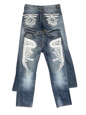 Roberto Cavalli Men  s Stitched Denim Jeans Size 36