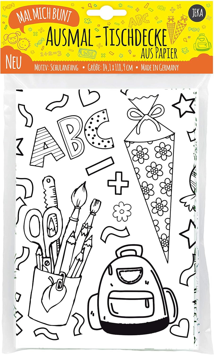 Mantel De Papel Para Colorear, Motivo: Vuelta Al Cole, Mantel Para Colorear Vuel