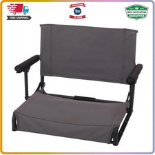 Ozark Trail Hard Arm Stadium Seat Gray Folding Bleacher Chair Portable Seat