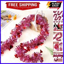 50 Feet Valentines Day Decorations Valentine Tree Garland Red Heart Metallic ...