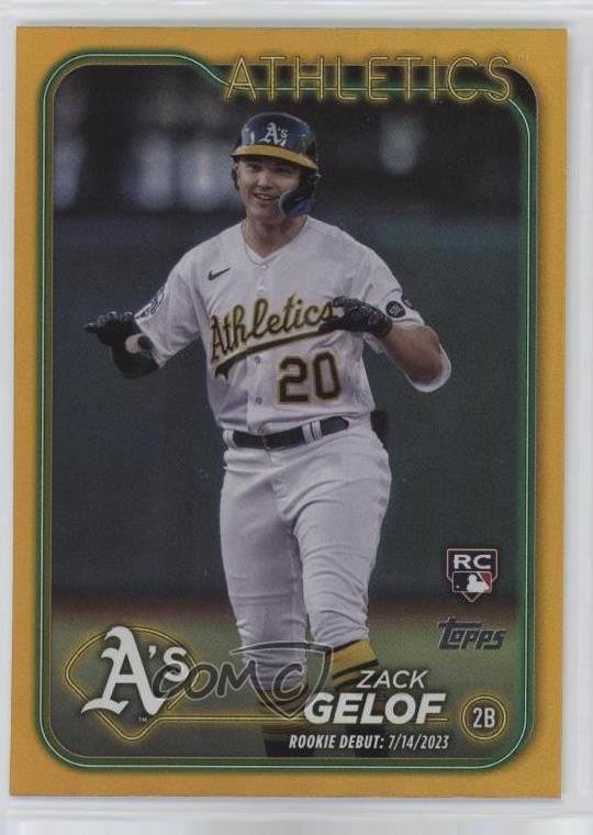 2024 Topps Update Debut Yellow Rainbow Foil Zack Gelof #US131 Rookie RC 1az7