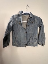 Carter's Denim Jacket Size 10 Kids Blue Button Front Pockets Collared