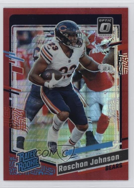 2023 Panini Donruss Optic Rated Rookie Red Hyper Prizm Roschon Johnson #217 wq8
