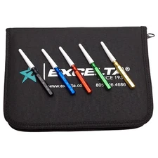 Excelta 260K-ESD Static Dissipative Mini Spatula Set, Aluminum Handle, AISI 1075