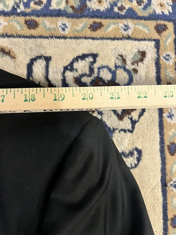 Blazer Esmoquin Ermenegildo Zegna De Colección Para Hombres 50 L Negro Mantón Cuello Doble Pecho Foto 3 de 4