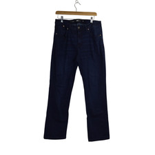 Barbell Mens Relaxed Athletic Fit Jeans Denim Cotton Dark Wash Blue Size 34