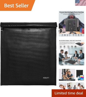 Extra-Large Faraday Bag 20x15 inches: Fireproof, Water-Resistant, Anti-Hackin...
