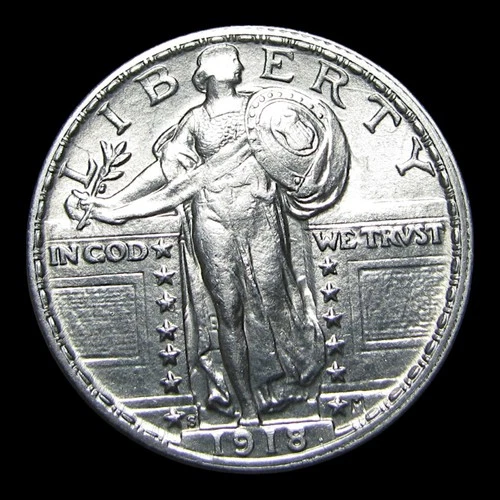 1918-S Standing Liberty Quarter Silver ---- Gem BU Stunning Coin ---- #KK021