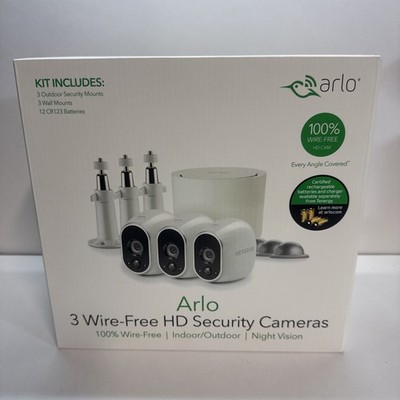 Arlo VMS3330W Security System with 3 HD Cameras - White