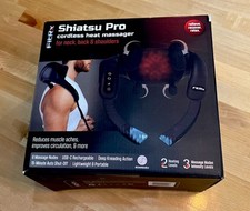 FitRx Shiatsu Pro Shiatsu Back, Shoulder, Neck Cordless Heated Massager Open Box